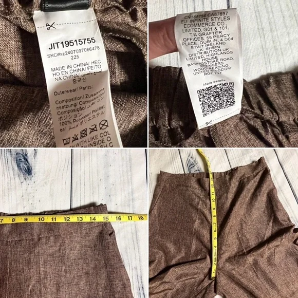NWT Emery Rose Two Piece/ Brown Vest and Pants Set Size L - Picture 14 of 16